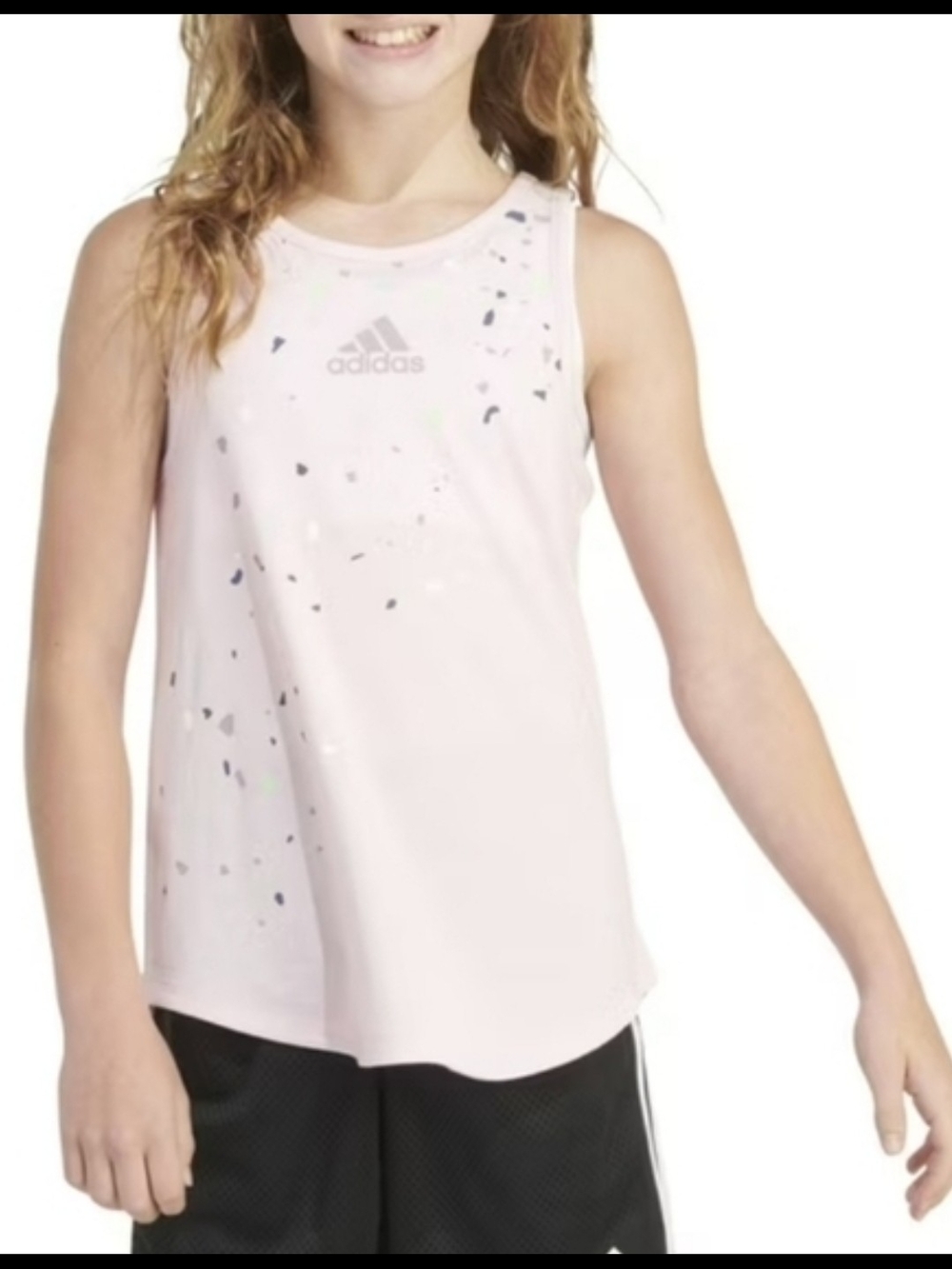 Adidas Girls' 2 Pack Pink&white Performance Tank‎ Top Size 10/12 NWT
